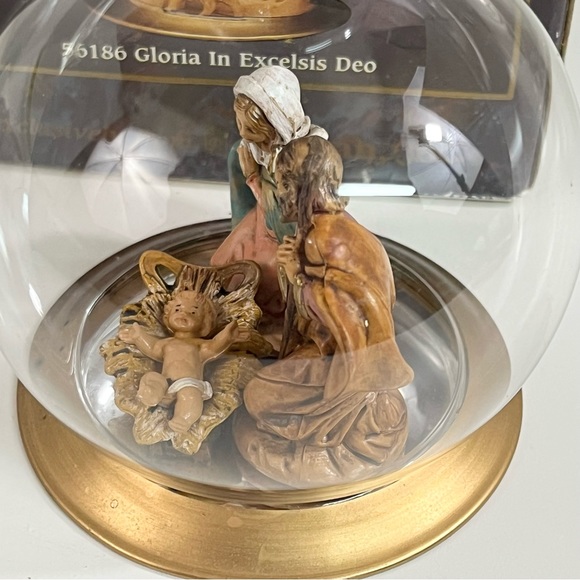 Fontanini Blown Glass Ornament Holy Family 56187 Nativity 1995 7" Tree Design - Picture 13 of 16